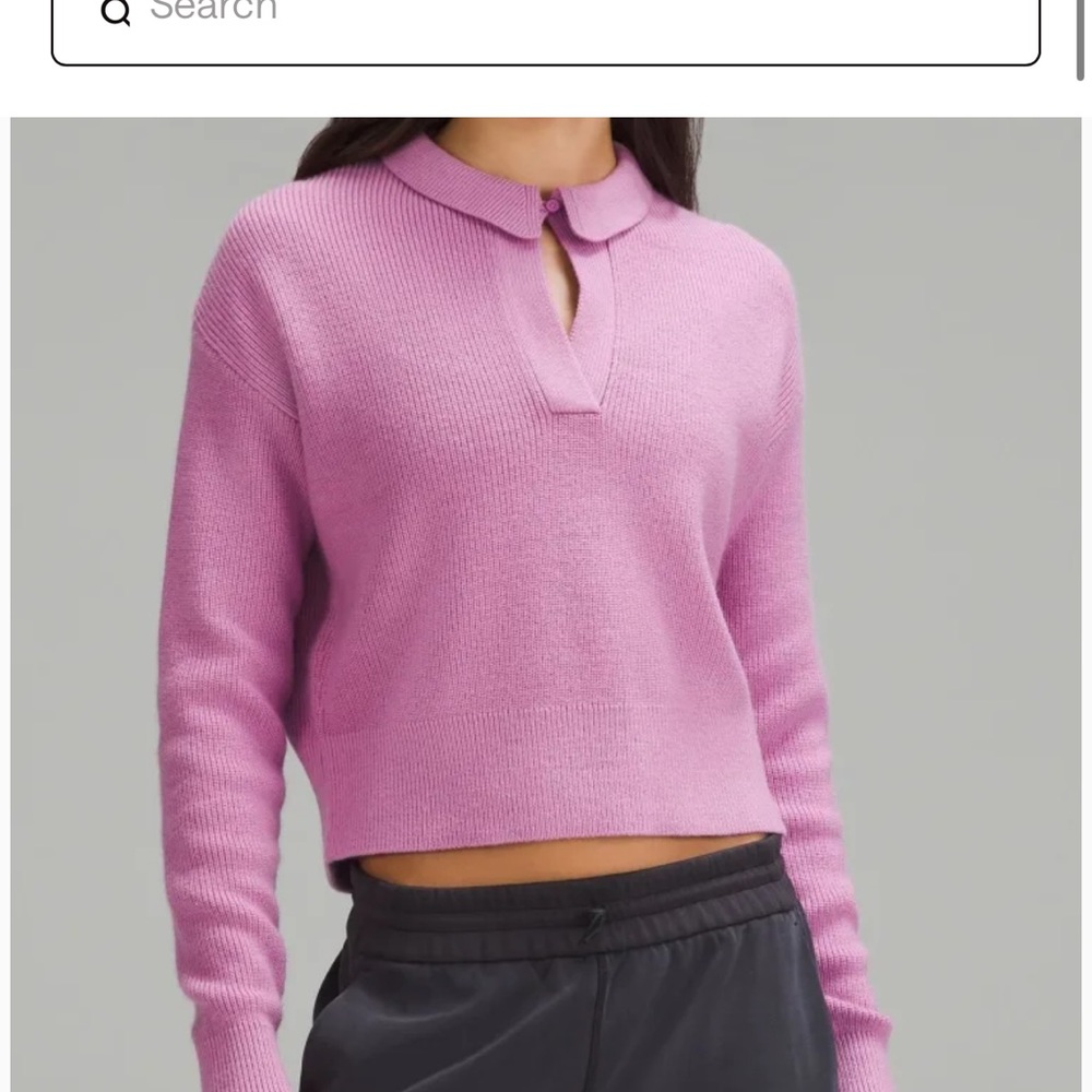 Lululemon Collared Merino Wool-Blend Sweater XS